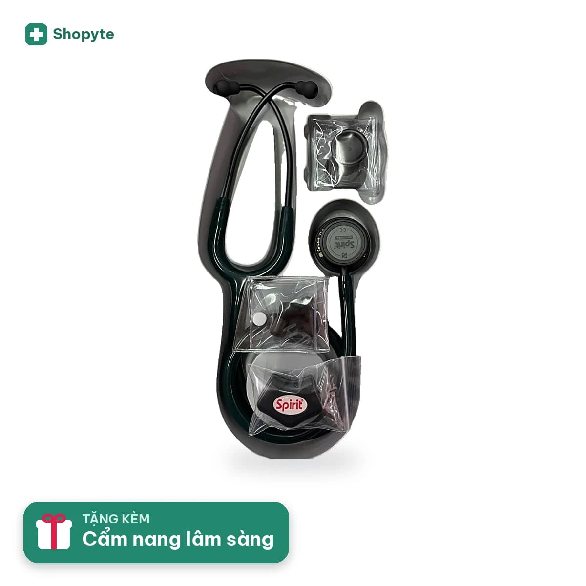 Ống nghe 2 mặt cao cấp Spirit CK-SD601CPF Full Black